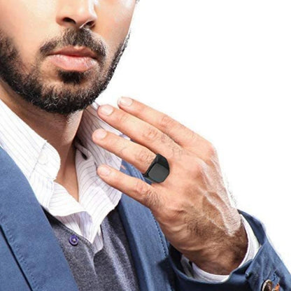 HNSP 316L Stainless Steel Square Signet Ring For Men 14MM Wide Male Finger Jewelry Accessories