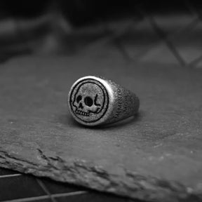 2025 Memento Mori Vintage New Luxury High Quality Stainless Steel Rings for Woman ManAncient Silver Color Decoration  Jewelry