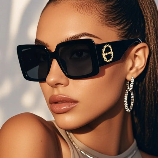 Luxury Vintage UV400 Square Sunglasses