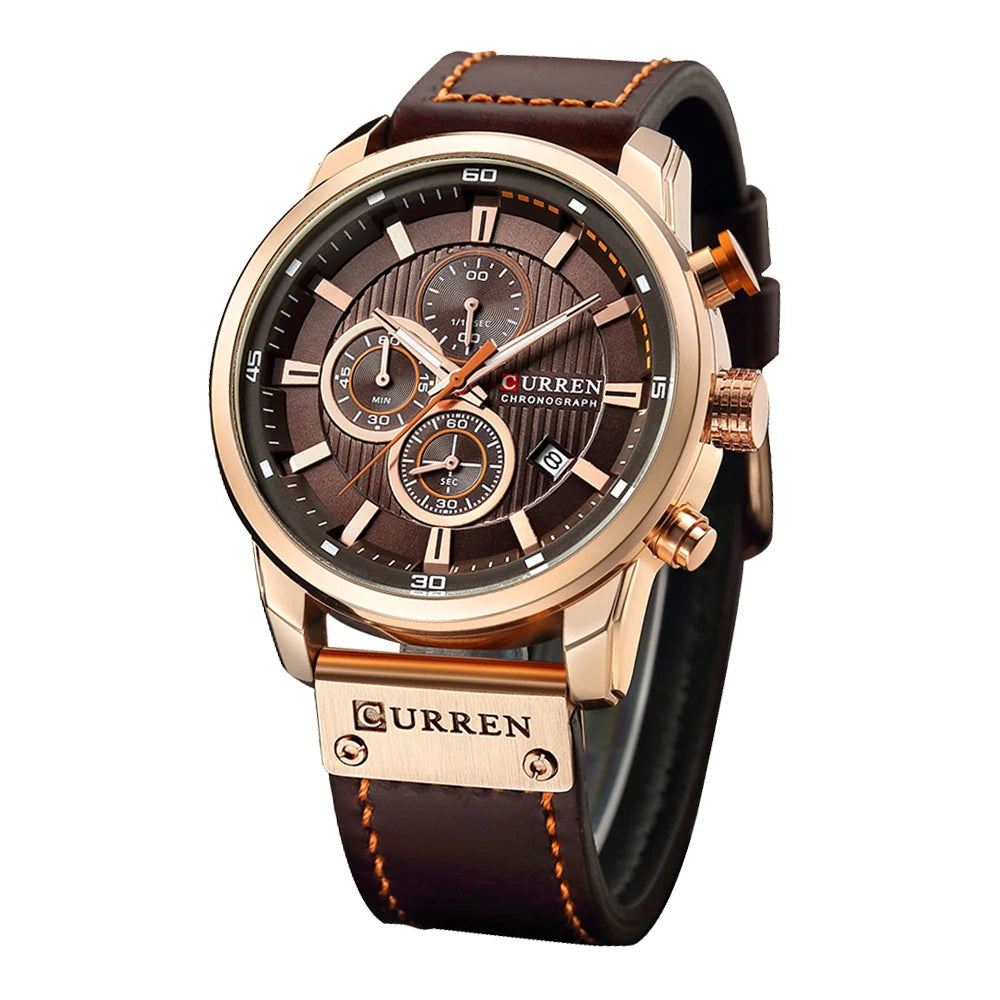 Luxury Chronograph Men's Watch - Leather Band