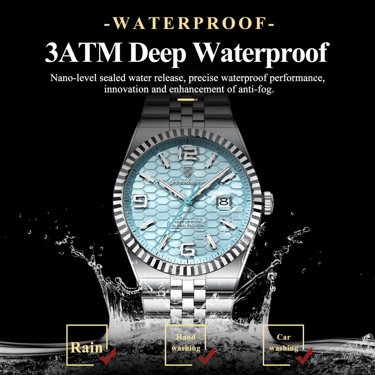 Luminous Luxury Men's Waterproof Watch