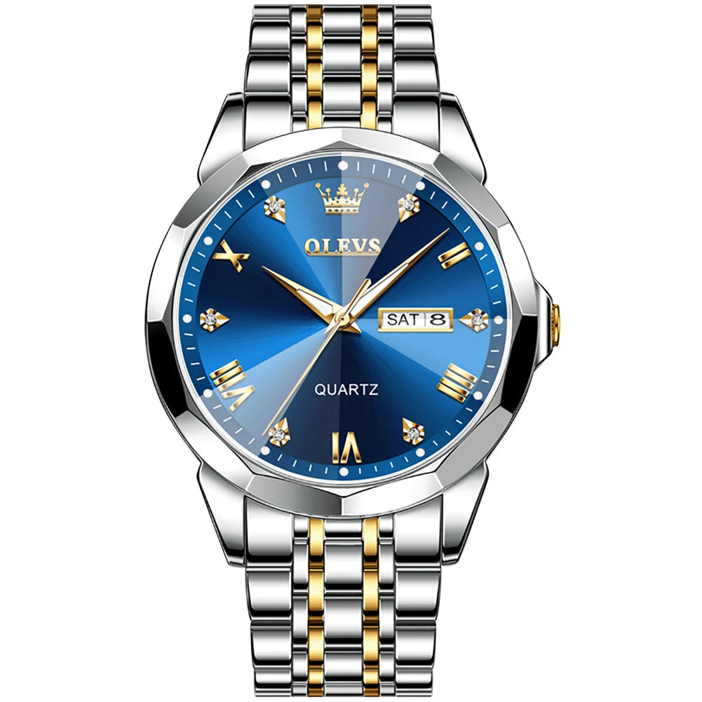 Luxury Quartz Watch with Diamond Dial
