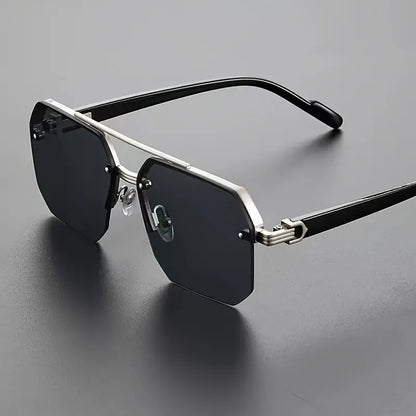 New Fashion Half Frame Cutting Edge Fashion Glasses for Men and Women Trendy European and American Box Fashion Glasses