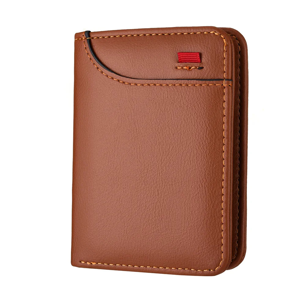 Men's Wallet Vertical Multi Card Small Wallet Driver's License Youth Mini Student Change Bag Card Bag