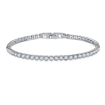 Elegant 925 Sterling Silver Zircon Bracelets for Women