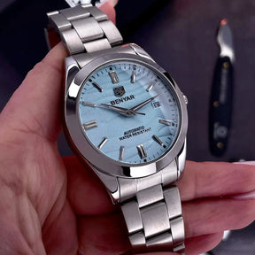 Benyar 2024 areia estrada venda quente 40mm relógio mecânico 316l aço inoxidável 50m à prova dwaterproof água z relógio mecânico automático masculino