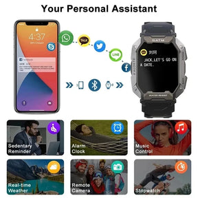 Men's Outdoor Sports Smartwatch - Waterproof & Fitness Tracker