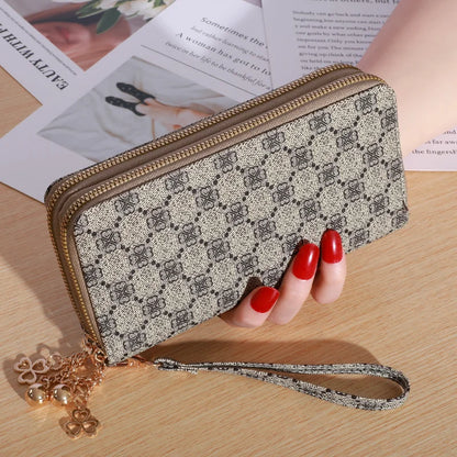 Large-capacity Simple Long Wallet, Faux Leather Zipper Purse, Casual Multifunctional Clutch Bag