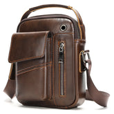 New Casual Men's Cow Leather Shoulder Bag Large Capacity Male Crossbody Bag For Men