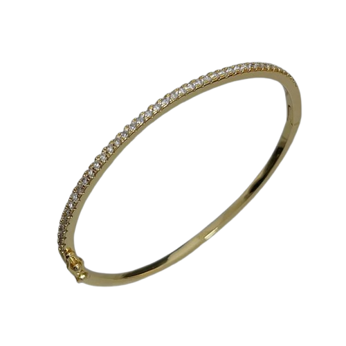 Exquisite Sterling Silver 925 Diamond Bangle