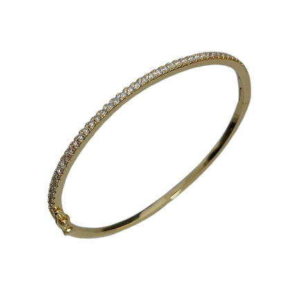 Exquisite Sterling Silver 925 Diamond Bangle