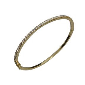 Exquisite Sterling Silver 925 Diamond Bangle