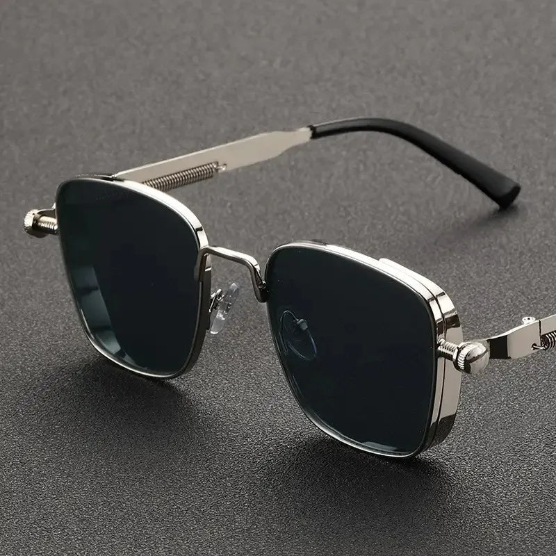 2025 Polarized Sunglasses Men High End Handsome Driving Special Anti UV High Quality Metal Punk Fashion Trends Sunglasses