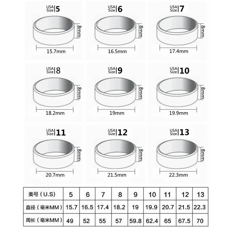 HNSP 316L Stainless Steel Square Signet Ring For Men 14MM Wide Male Finger Jewelry Accessories