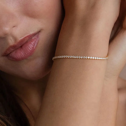 Elegant 925 Sterling Silver Zircon Bracelets for Women