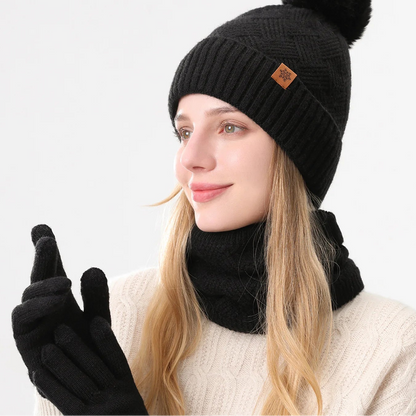 Warm Knit Wool-Lined Winter Hat — Gift Included