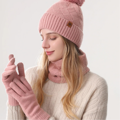 Warm Knit Wool-Lined Winter Hat — Gift Included
