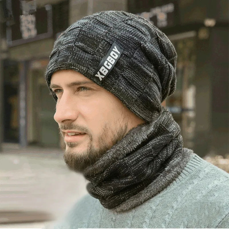 Warm Knitted Winter Hat - Gift Scarf Included