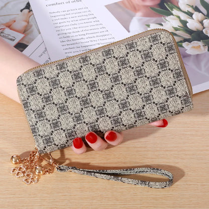 Large-capacity Simple Long Wallet, Faux Leather Zipper Purse, Casual Multifunctional Clutch Bag
