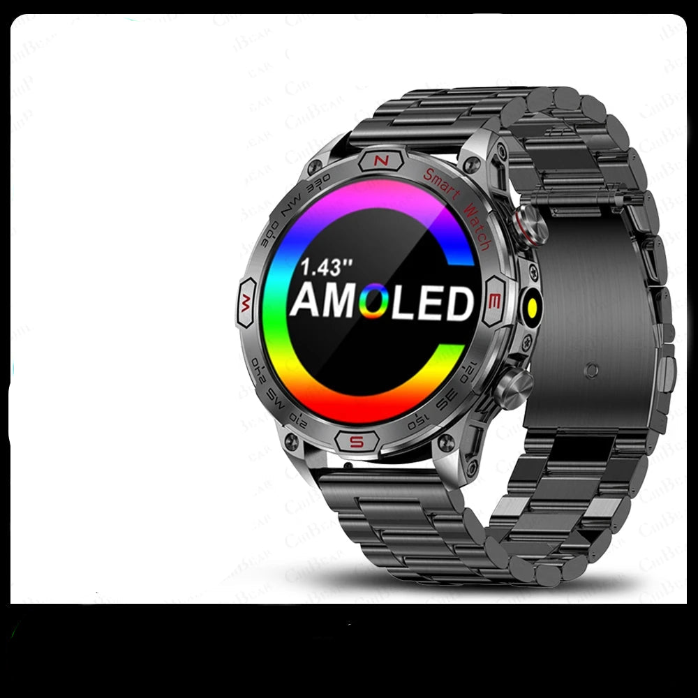 Smartwatch Rugged Military Bluetooth Fitness Tracker