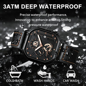 Men's Luxury Chronograph Leather Watch
