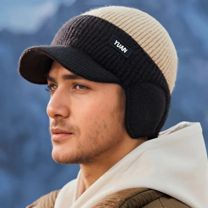 Knit Baseball Cap with Ear Protection
