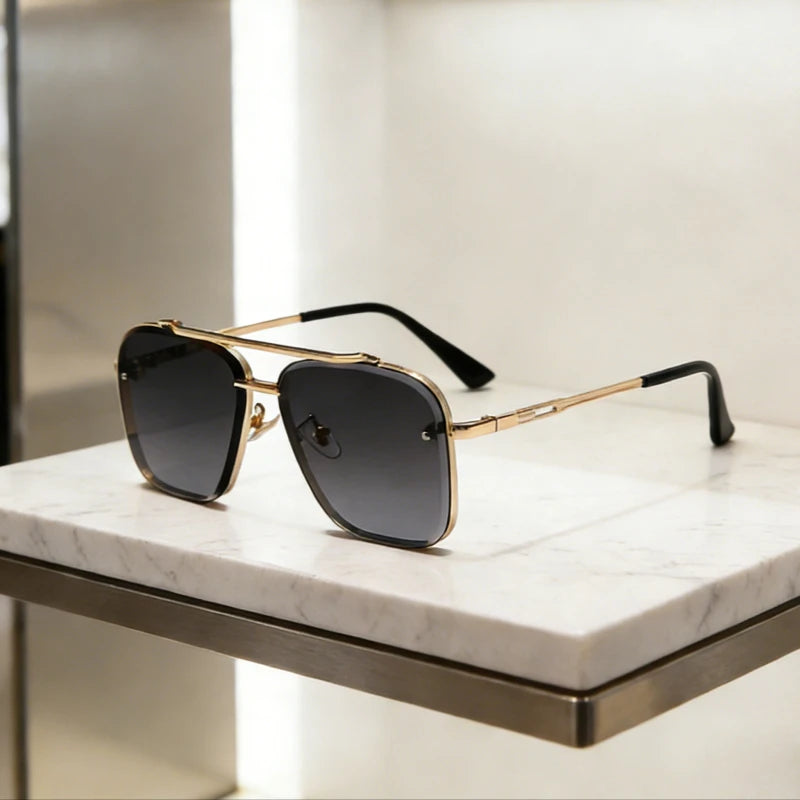 Novo metal quadrado gradiente óculos de sol moda das mulheres dos homens luxo óculos de sol esportes ao ar livre condução óculos de pesca uv400
