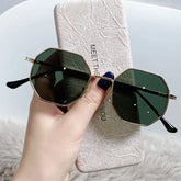 Vintage Octagon Metal Sunglasses - Luxury Style