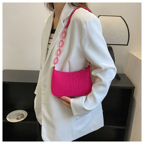 Popular Retro Gentle Temperament Small Square Bag 2024 Autumn Shoulder Handheld Fashion Casual Yankee Underarm Small Square Bag