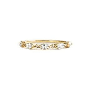 Huitan Simple Stylish Female Finger-ring with Marquise Round Cubic Zirconia Exquisite Women Rings Fashion Versatile Jewelry Bulk