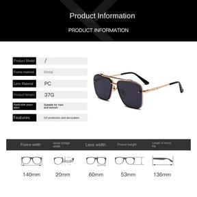 Novo metal quadrado gradiente óculos de sol moda das mulheres dos homens luxo óculos de sol esportes ao ar livre condução óculos de pesca uv400