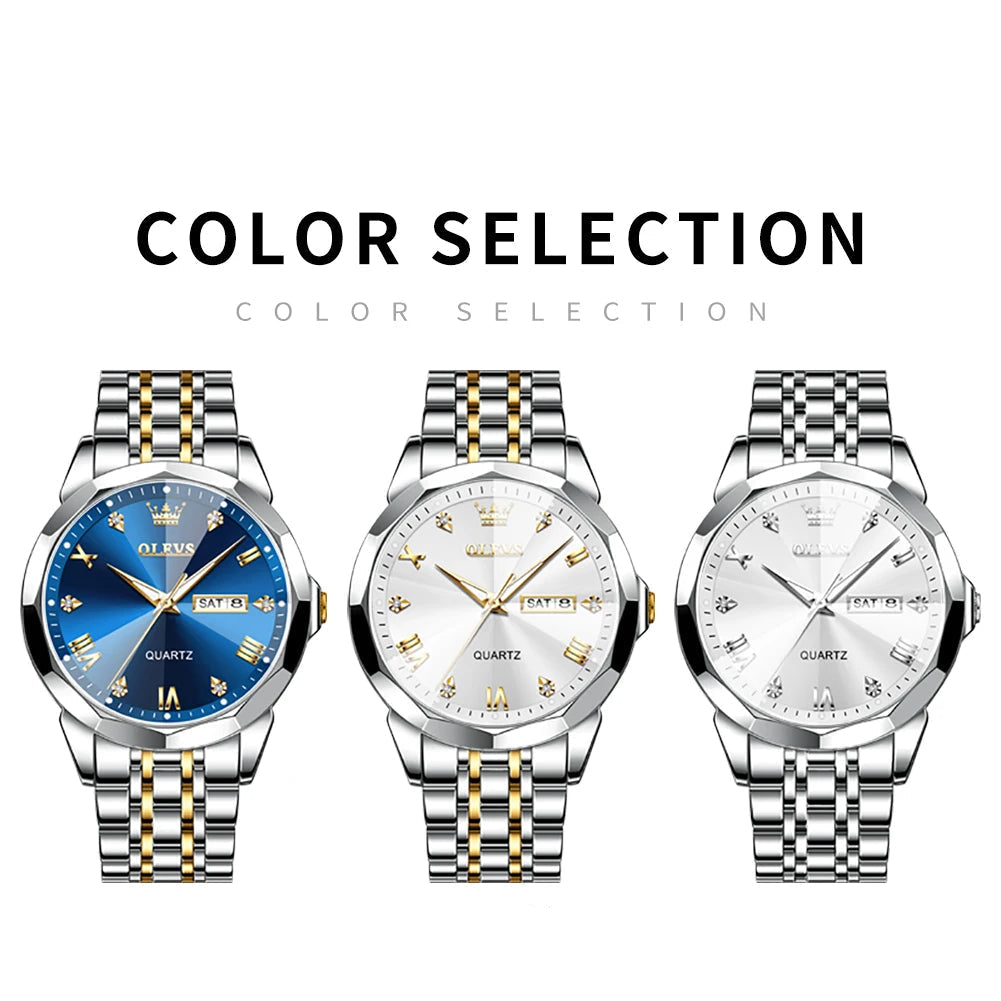 Luxury Quartz Watch with Diamond Dial