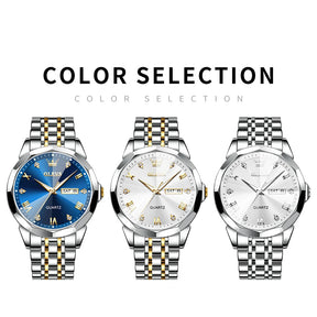Luxury Quartz Watch with Diamond Dial