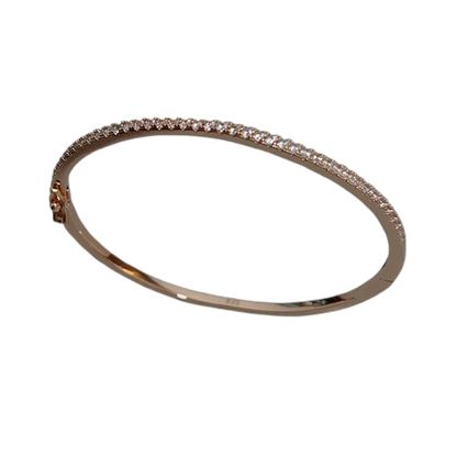 Exquisite Sterling Silver 925 Diamond Bangle