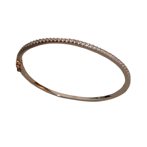 Exquisite Sterling Silver 925 Diamond Bangle