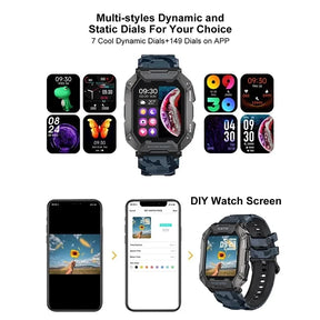 Men's Outdoor Sports Smartwatch - Waterproof & Fitness Tracker