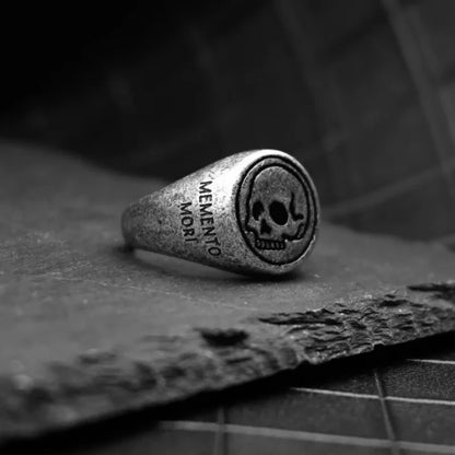 2025 Memento Mori Vintage New Luxury High Quality Stainless Steel Rings for Woman ManAncient Silver Color Decoration  Jewelry