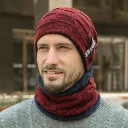 Warm Knitted Winter Hat - Gift Scarf Included