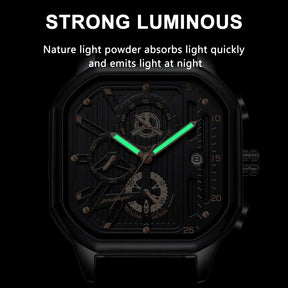 Men's Luxury Chronograph Leather Watch