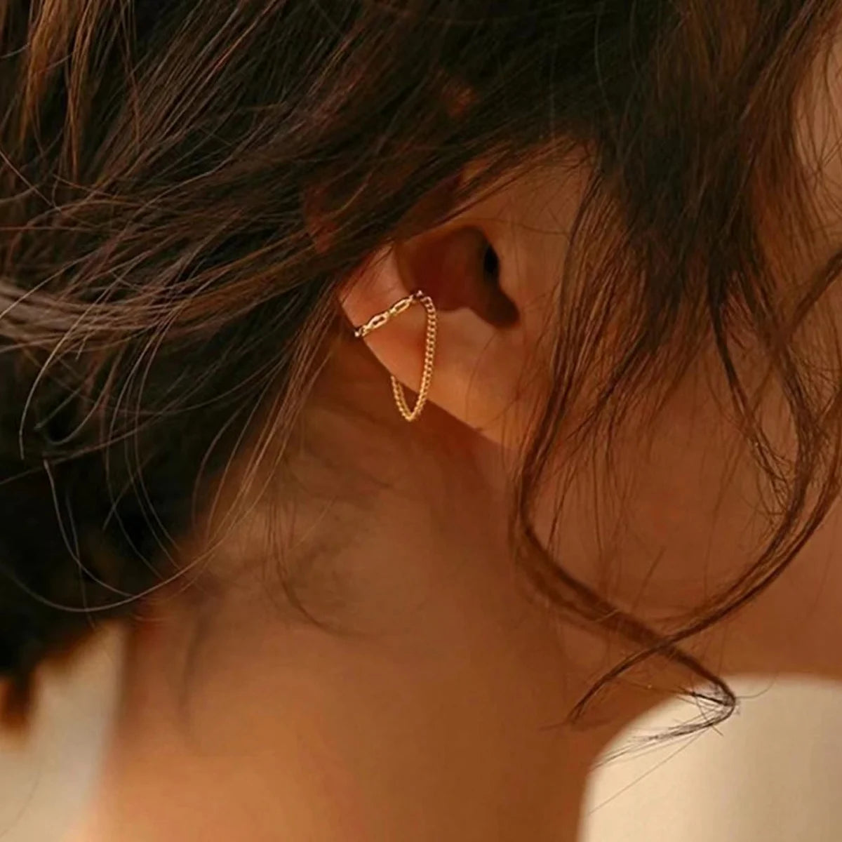 1 PC Gold Color Fashion Minilist No Piercing Ear Cuff Earrings For Woman Fake Piercing Earcuff Clips Earrings For Women Cuffs