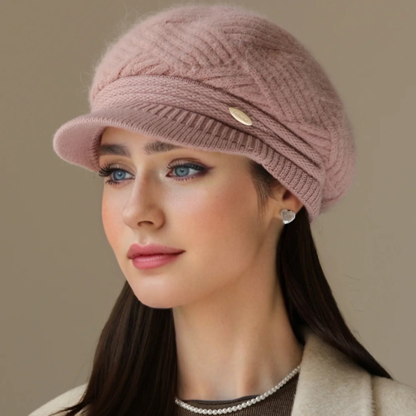 Plush-Lined Women's Knit Cap
