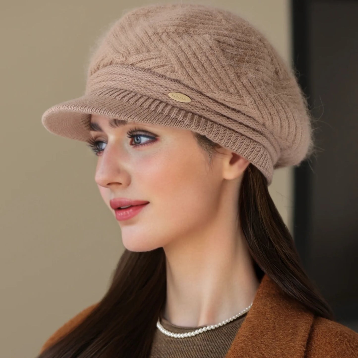 Plush-Lined Women's Knit Cap