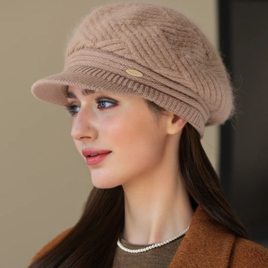 Plush-Lined Women's Knit Cap