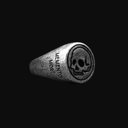2025 Memento Mori Vintage New Luxury High Quality Stainless Steel Rings for Woman ManAncient Silver Color Decoration  Jewelry