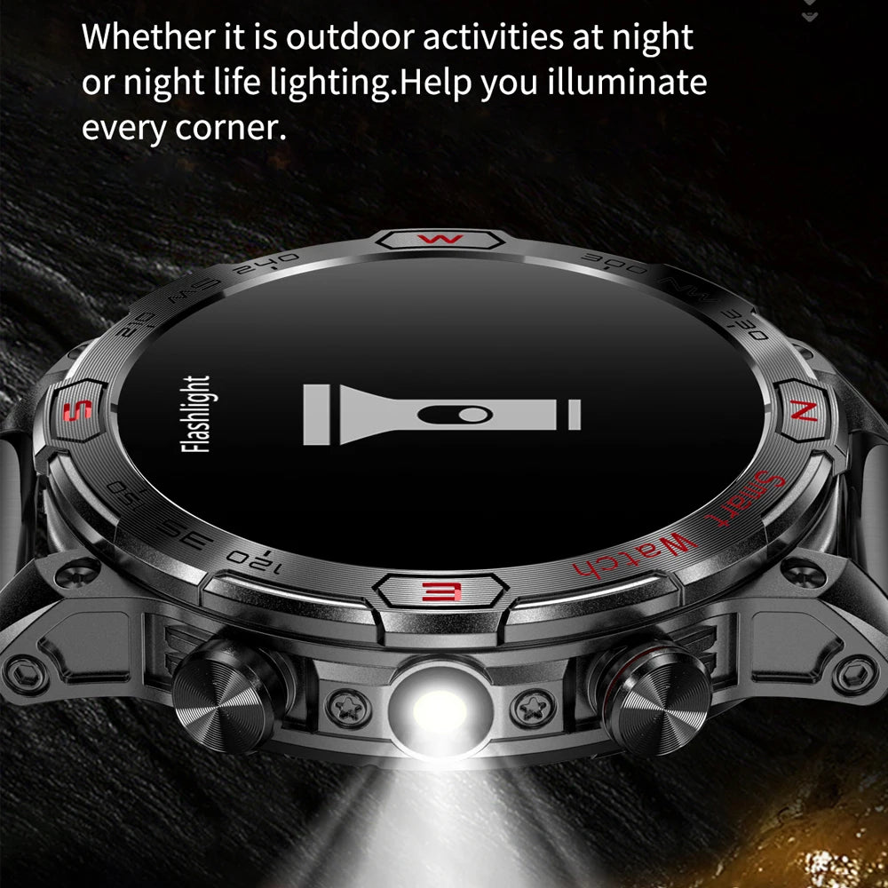 Smartwatch Rugged Military Bluetooth Fitness Tracker