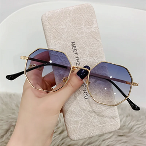 Vintage Octagon Metal Sunglasses - Luxury Style