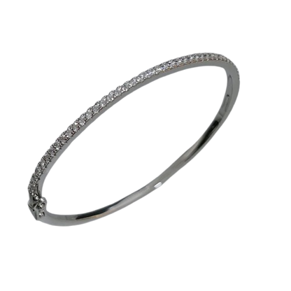 Exquisite Sterling Silver 925 Diamond Bangle