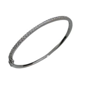 Exquisite Sterling Silver 925 Diamond Bangle