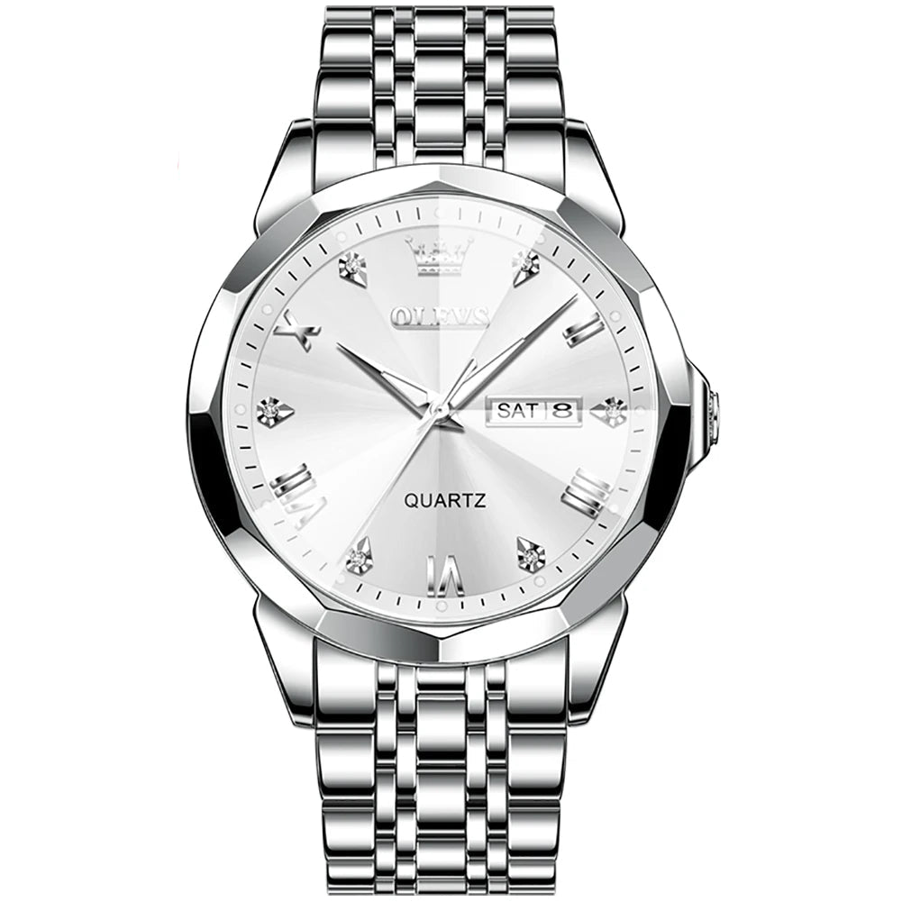 Luxury Quartz Watch with Diamond Dial