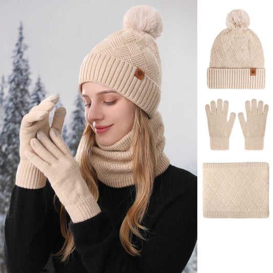 Warm Knit Wool-Lined Winter Hat — Gift Included